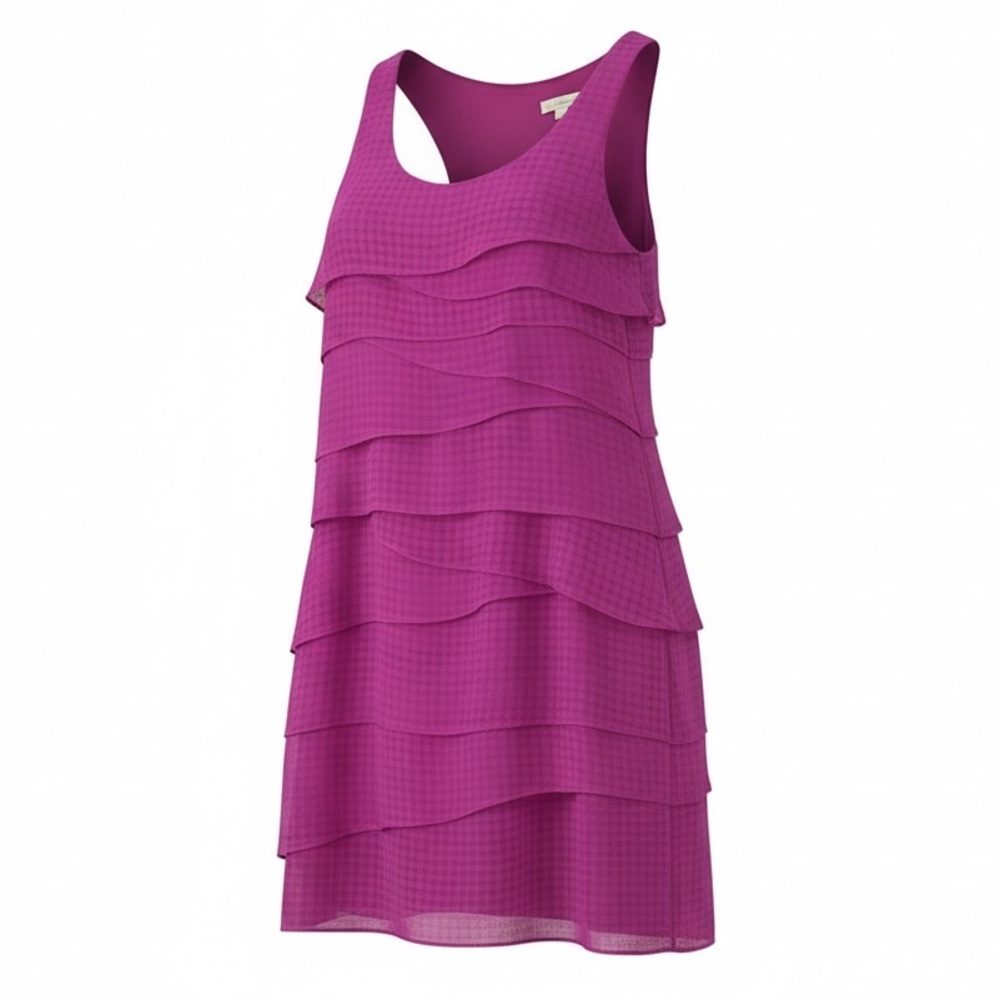 Shoshanna Orchid Color April Tiered Racerback Mini Dress size 4